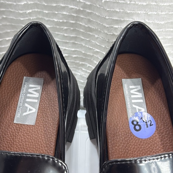 (N6) MIA GABINA - BLACK, platform loafers, women's size 8.5 - Picture 5 of 16